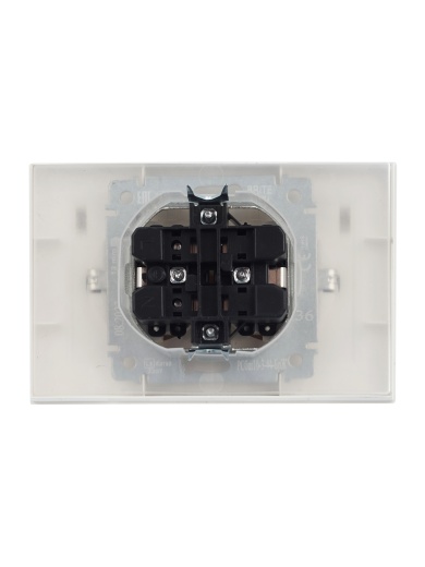 BRITE Розетка 2-местная с заземлением с защитными шторками и крышкой 16А в сборе IP44 РСбш12-3-44-БрЖ жемчуг IEK