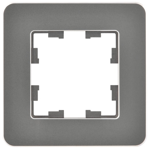 BRITE Рамка 1-местная РУ-1-1-Бр металл титан RE IEK