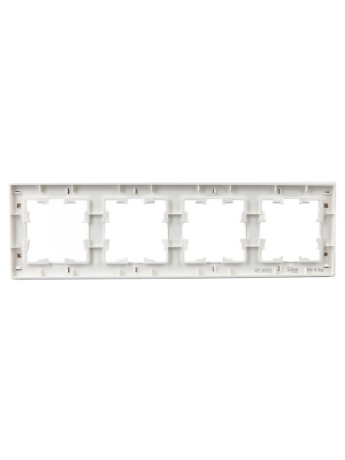 BRITE Рамка 4-местная РУ-4-Бр белый рифленый IEK