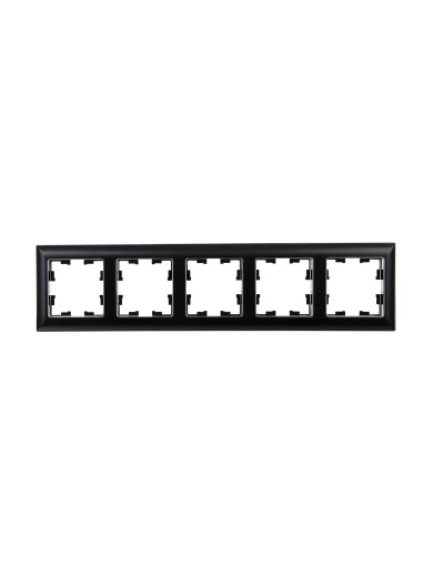 BRITE Рамка 5-местная РУ-5-Бр хром/черный IEK
