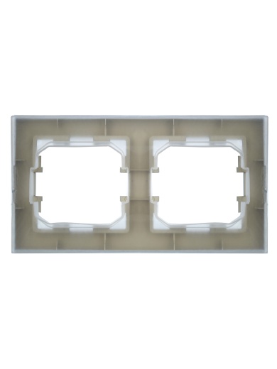 BRITE Рамка 2-местная IP44 РУ-2-БрА-44 алюминий IEK
