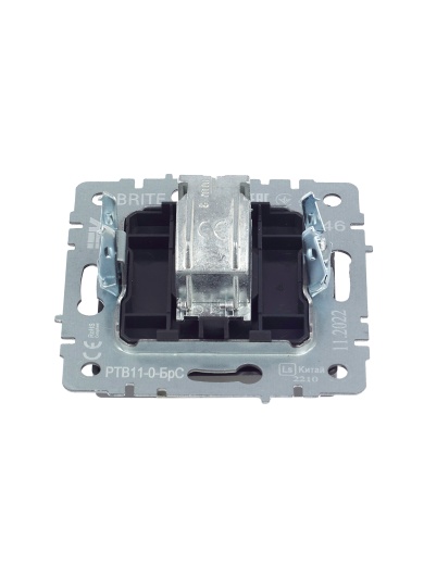 BRITE Розетка TV оконечная РТВ11-0-БрС сталь IEK