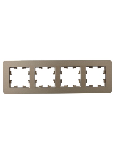 BRITE Рамка 4-местная РУ-4-1-Бр металл латунь RE IEK