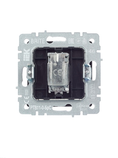 BRITE Розетка TV оконечная РТВ11-0-БрС сталь IEK