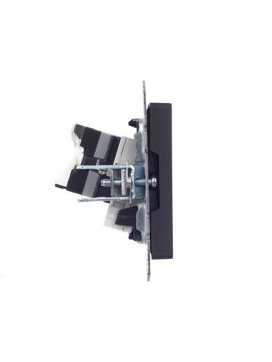 BRITE Розетка двойная RJ11+RJ45 кат.5E РК/Т12-БрГ графит IEK