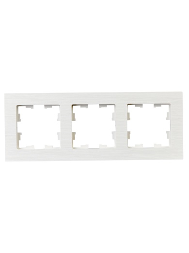BRITE Рамка 3-местная РУ-3-Бр белый рифленый IEK