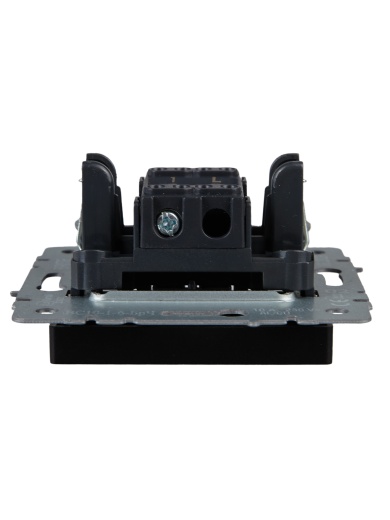 BRITE Выключатель 1-клавишный проходной 10А ВС10-1-6-БрЧ черный IEK