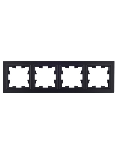 BRITE Рамка 4-местная РУ-4-БрЧ черный IEK