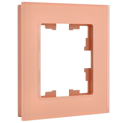 BRITE Рамка 1-местная РУ-1-2-БрП стекло персиковый матовый IEK