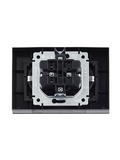 BRITE Розетка 2-местная с заземлением без защитных шторок 16А в сборе РС12-3-БрТБ темная бронза IEK