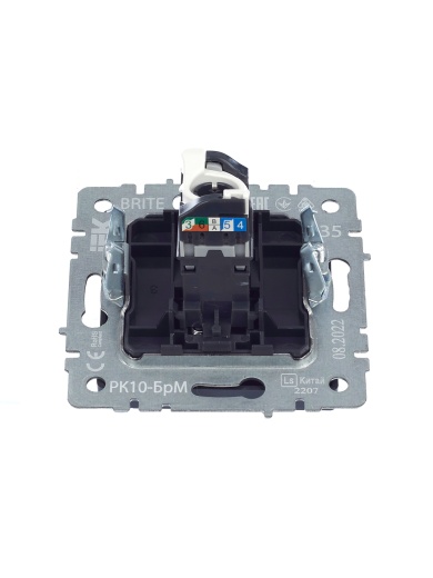 BRITE Розетка компьютерная RJ45 кат.5E РК10-БрМ маренго IEK