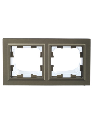 BRITE Рамка 2-местная IP44 РУ-2-БрШ-44 шампань IEK