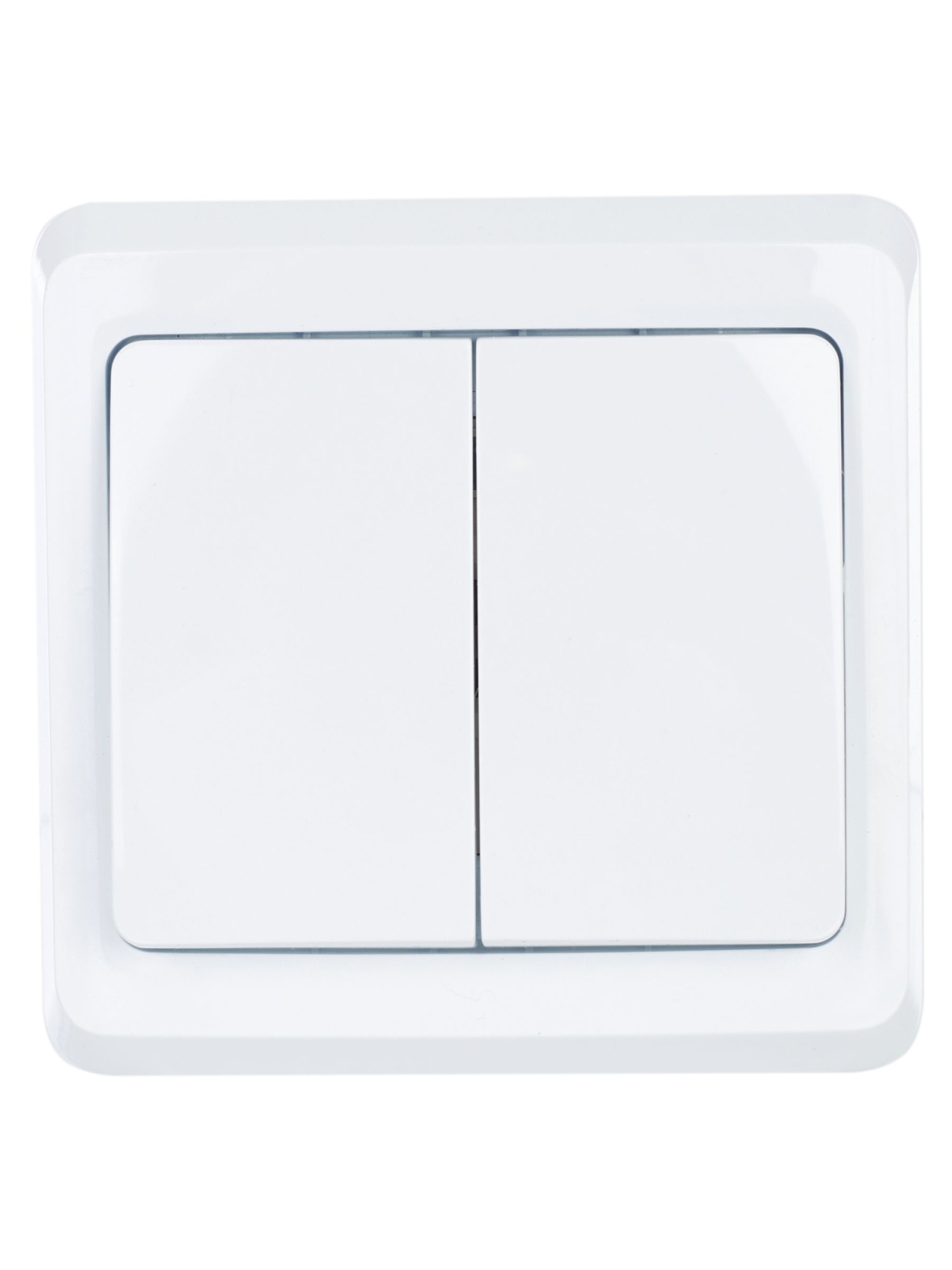 VEGA Выключатель 2-клавишный ВС10-2-0-ВБ 10А белый IEK