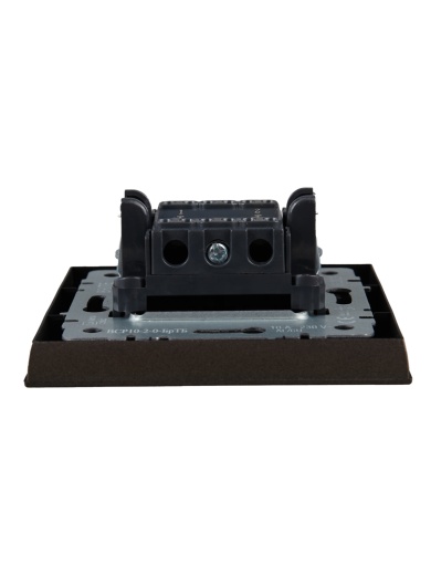 BRITE Выключатель 2-клавишный 10А в сборе ВСР10-2-0-БрТБ темная бронза IEK