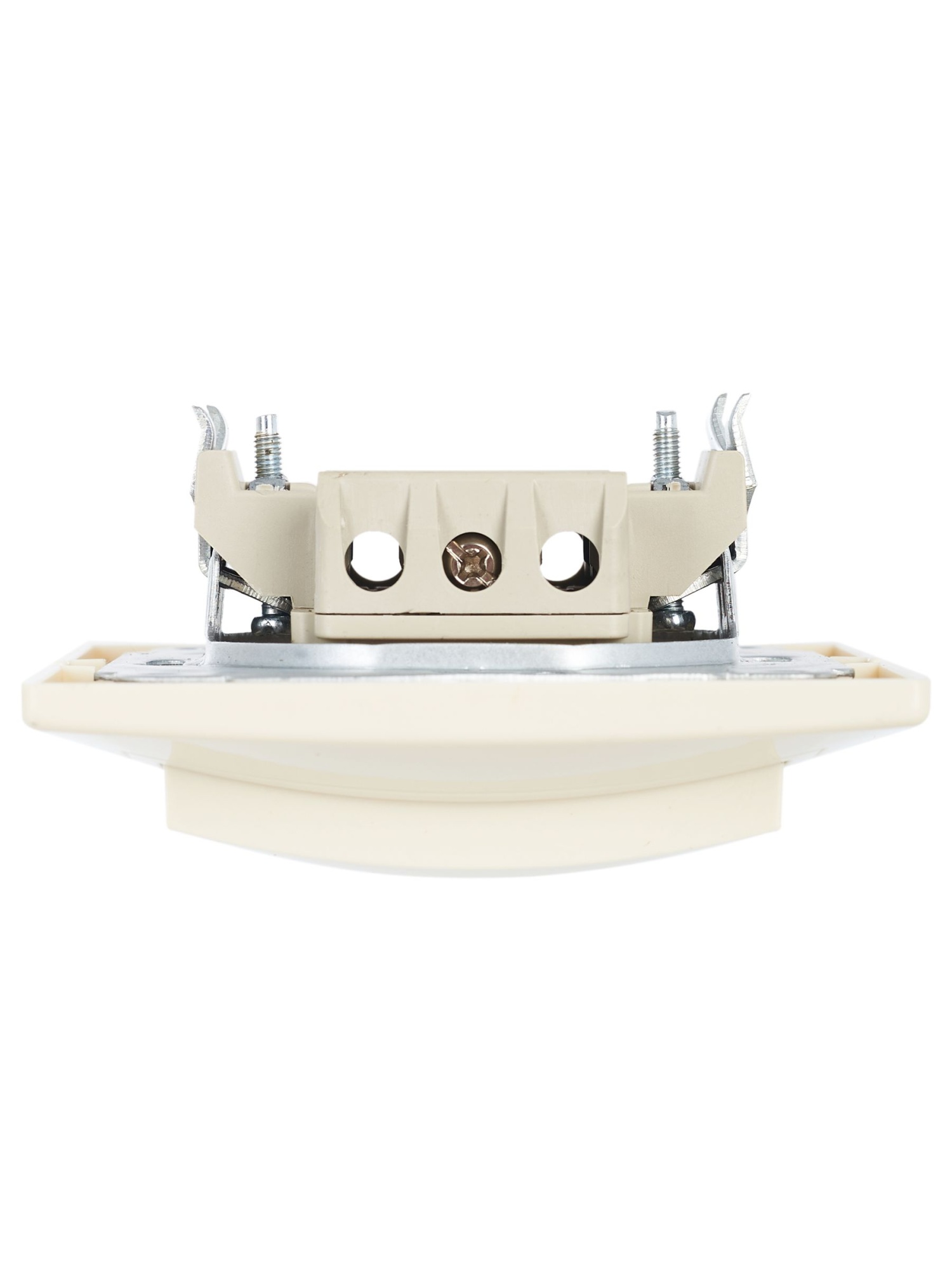 KVARTA Выключатель 1-клавишный кнопочный звонок ВСк10-1-0-ККм 10А кремовый IEK