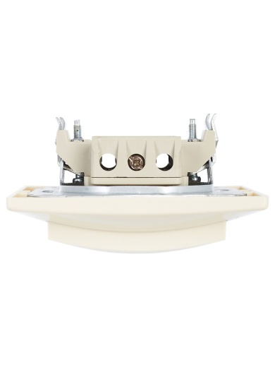 KVARTA Выключатель 1-клавишный кнопочный звонок ВСк10-1-0-ККм 10А кремовый IEK