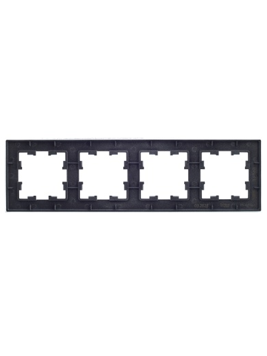 BRITE Рамка 4 -местная РУ-4-1-БрА металл алюминий IEK