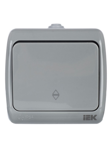 AQUATIC Выключатель 1-клавишный проходной для открытой установки 10А IP54 ВС-20-1-2-А IEK