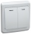 VEGA Выключатель 2-клавишный с индикацией ВС10-2-1-ВБ 10А белый IEK