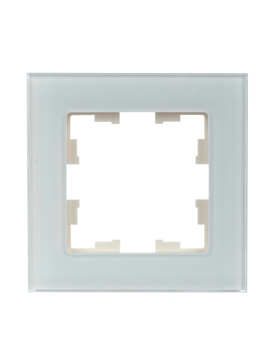 BRITE Рамка 1 -местная РУ-1-2-БрБ стекло белый IEK