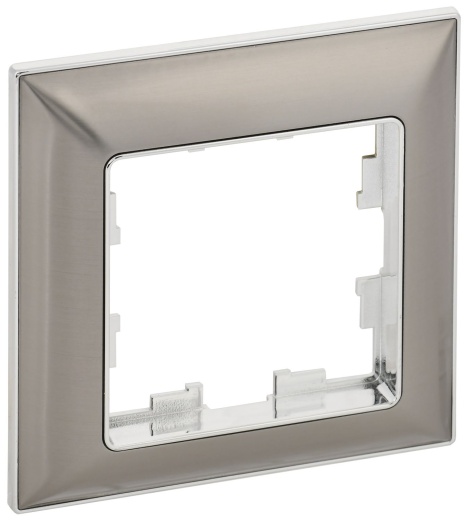 BRITE Рамка 1-местная РУ-1-Бр хром/никель IEK