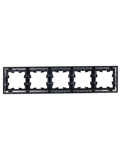 BRITE Рамка 5-местная РУ-5-Бр хром/черный IEK