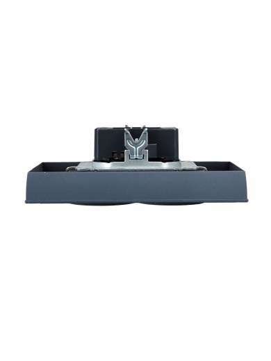 BRITE Розетка 2-местная с заземлением без защитных шторок 16А в сборе РС12-3-БрМ маренго IEK