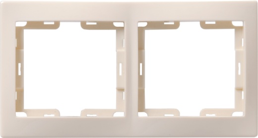 KVARTA Рамка 2-местная вертикальная РВ-2-ККм кремовый IEK