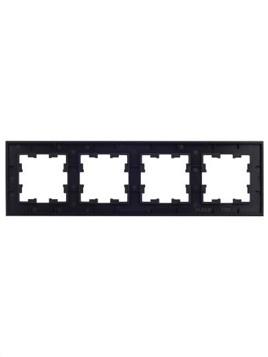 BRITE Рамка 4 -местная РУ-4-1-БрЧ металл черный IEK