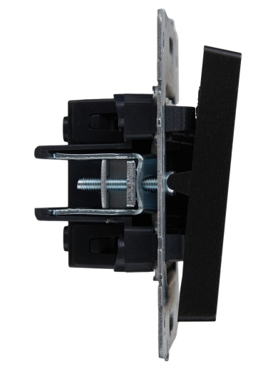 BRITE Выключатель 1-клавишный проходной с индикацией 10А ВС10-1-7-БрЧ черный IEK