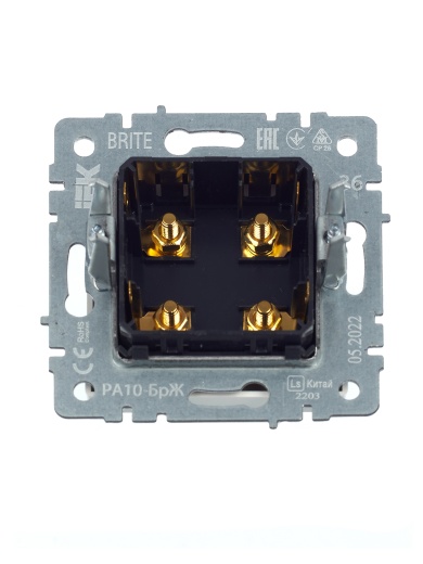 BRITE Аудиорозетка 4-местная РА10-БрЖ жемчуг IEK