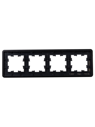 BRITE Рамка 4-местная РУ-4-1-Бр металл черный RE IEK