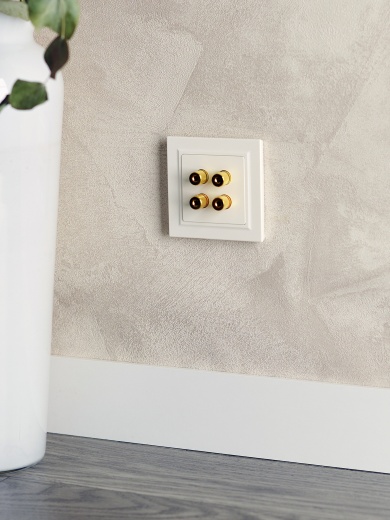 BRITE Аудиорозетка 4-местная РА10-БрЖ жемчуг IEK