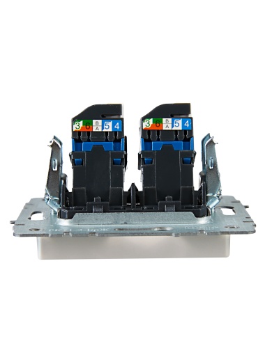 BRITE Розетка компьютерная двойная RJ45 кат.6 РК11-2-БрЖ жемчуг IEK