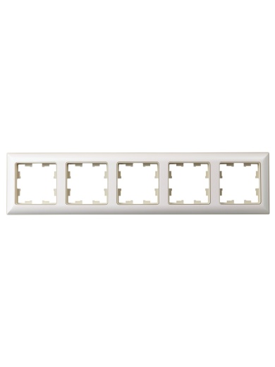 BRITE Рамка 5-местная РУ-5-Бр бежевый/жемчужный IEK