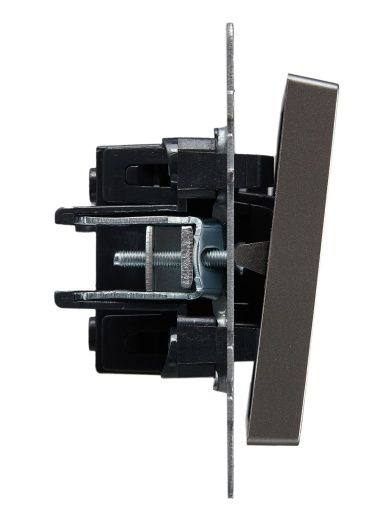 BRITE Выключатель 1-клавишный проходной 10А ВС10-1-6-БрС сталь IEK