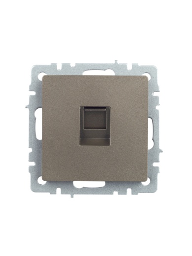 BRITE Розетка компьютерная RJ45 кат.5E РК10-БрШ шампань IEK