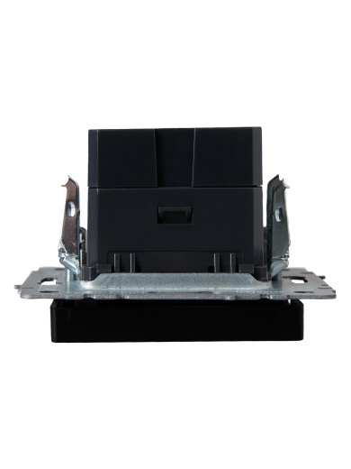 BRITE Розетка USB A+A 5В 3,1А РЮ10-1-БрГ графит IEK