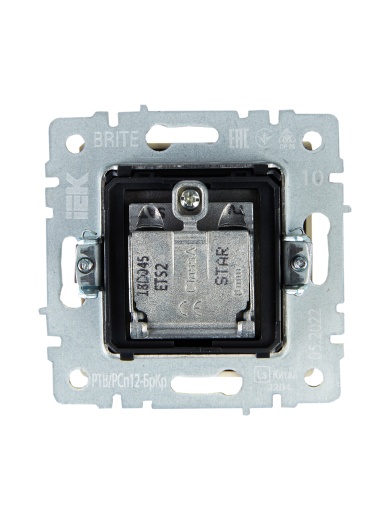 BRITE Розетка двойная TV+SAT РТВ/РСп12-БрКр бежевый IEK