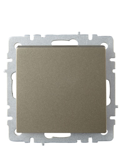 BRITE Выключатель 1-клавишный проходной 10А ВС10-1-6-БрШ шампань IEK