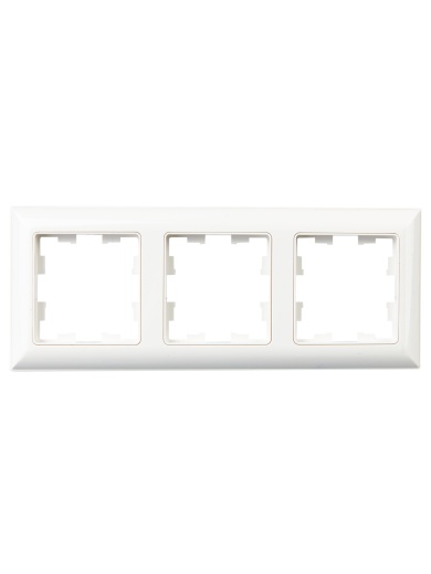BRITE Рамка 3-местная РУ-3-Бр белый/белый IEK