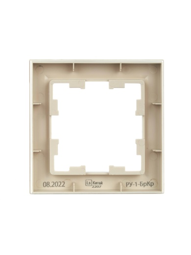 BRITE Рамка 1-местная РУ-1-БрКр бежевый IEK