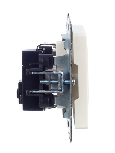 BRITE Розетка 1-местная с заземлением без защитных шторок 16А РС11-1-0-БрЖ жемчуг IEK