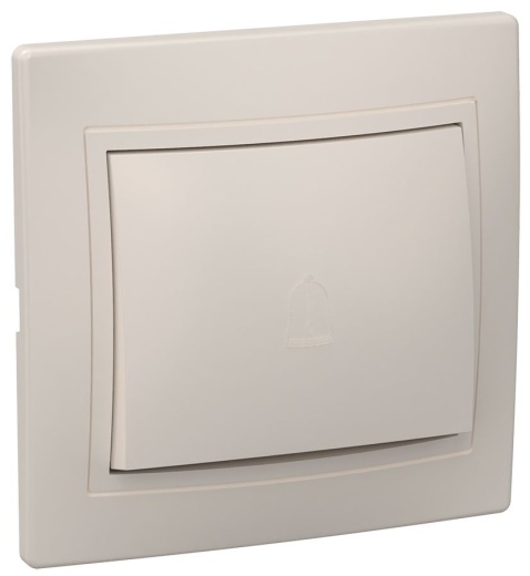 KVARTA Выключатель 1-клавишный проходной ВСп10-1-0-ККм 10А кремовый IEK