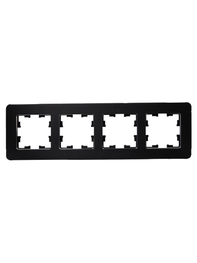 BRITE Рамка 4-местная РУ-4-1-Бр металл черный RE IEK