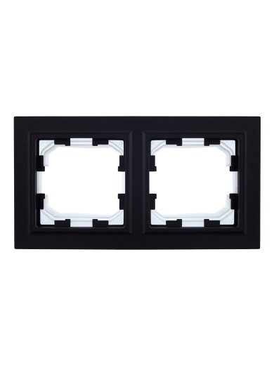 BRITE Рамка 2-местная IP44 РУ-2-БрЧ-44 черный IEK