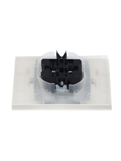 BRITE Розетка 2-местная с заземлением с защитными шторками и крышкой 16А в сборе IP44 РСбш12-3-44-БрЖ жемчуг IEK