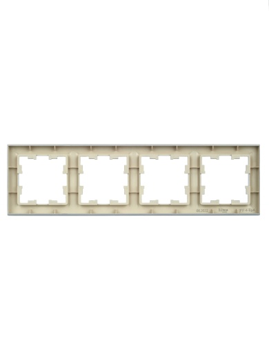 BRITE Рамка 4-местная РУ-4-БрА алюминий IEK