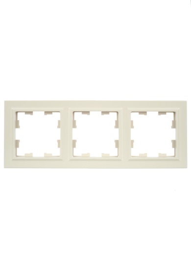 BRITE Рамка 3-местная РУ-3-БрКр бежевый IEK