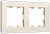 BRITE Рамка 2 -местная РУ-2-2-БрВа стекло ванильный IEK